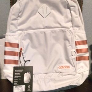 Brand new Adidas white and rose gold backpack